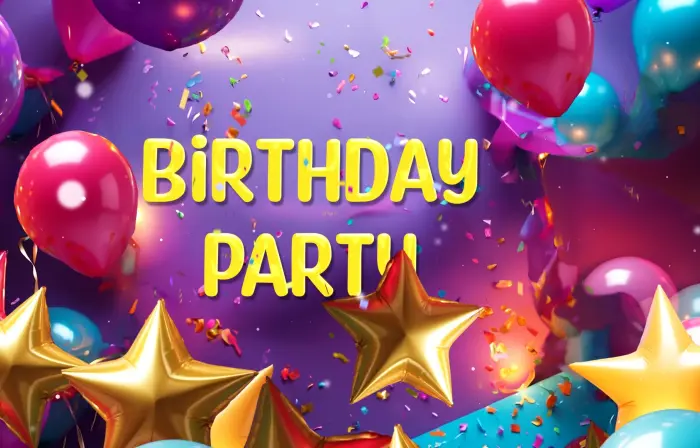 Stylish 3D Birthday Party Invitation Slideshow